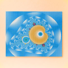 Quebra-cabeça Céu Azul com Nuvens e Pêssego