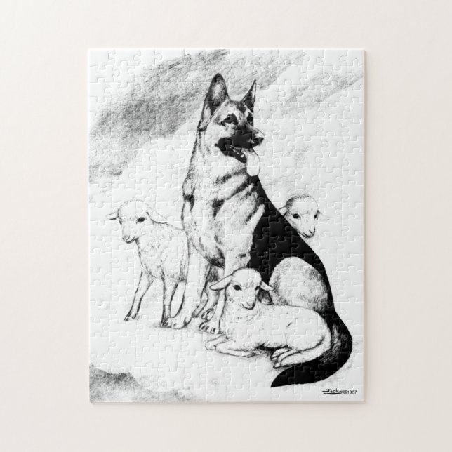 Quebra-cabeça Céu do cão, o rebanho do mestre (Vertical)