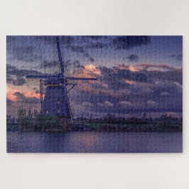 Quebra-cabeça Céu Verde neerlandês Windmill