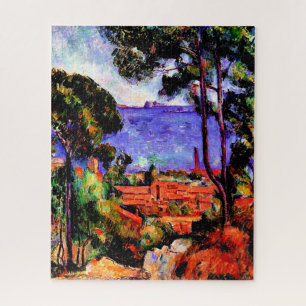 Quebra-cabeça Cezanne - Vista através das Árvores