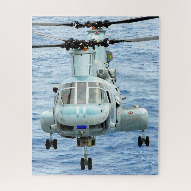 Quebra-cabeça CH-46E SEA KNIGHT (16x20 POLEGADAS) (Vertical)