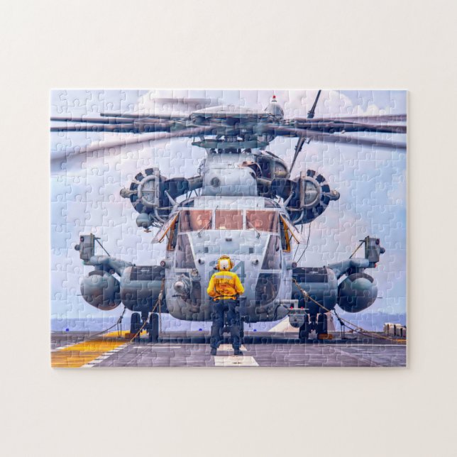 Quebra-cabeça CH-53E SUPER STALLION (11x14 POLEGADAS) (Horizontal)