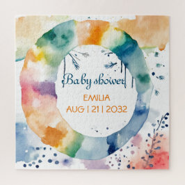 Quebra-cabeça Chá de fraldas BOHO de Cubo Personalizado