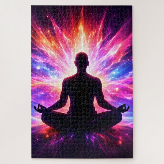 Quebra-cabeça Chakra Meditation Puzzle Colorful Yoga Art (Vertical)