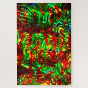 Quebra-cabeça Challenging Lime Green, Red Holographic Puzzles