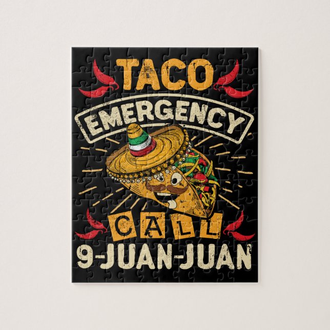 Quebra-cabeça Chamada de emergência 9 Juan do Taco de Cinco De (Vertical)