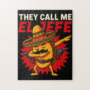 Quebra-cabeça Chamam-me El Jefe Taco Funny Chefe Cinco De Mayo