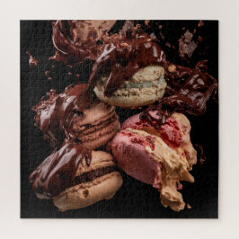 Quebra-cabeça Champagne & Macarons