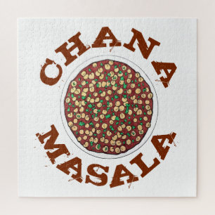Quebra-cabeça Chana Masala Chole Indian Comida Chickpea Dish