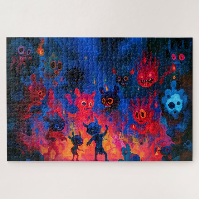 Quebra-cabeça Chaneques Fogueiros Dançando (Horizontal)