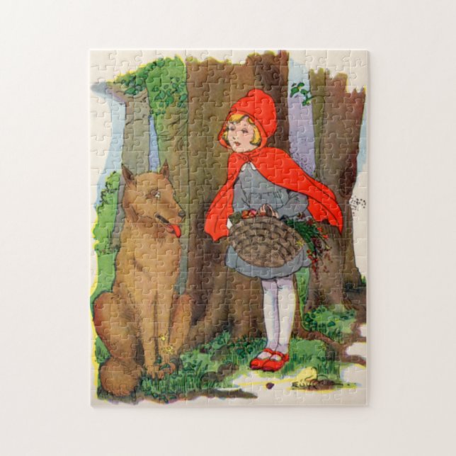 Quebra-cabeça Chapeuzinho Vermelho e Lobo (Vertical)