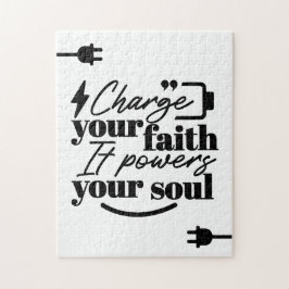 Quebra-cabeça Charge Your Faith – Christian Inspirational Quote 