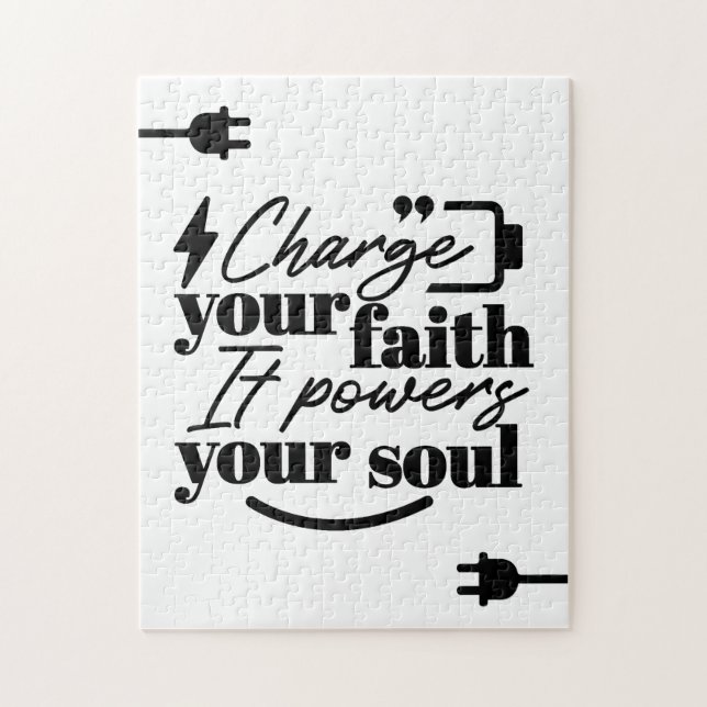 Quebra-cabeça Charge Your Faith – Christian Inspirational Quote  (Vertical)