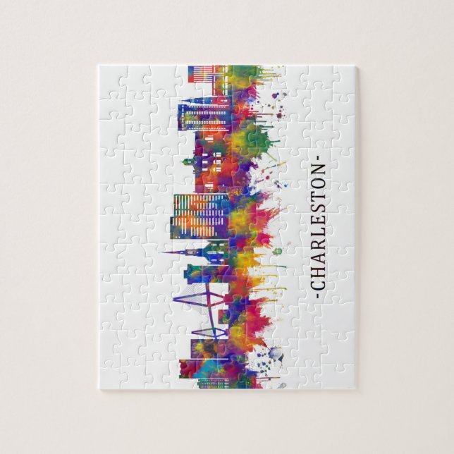 Quebra-cabeça Charleston South Carolina Skyline (Vertical)