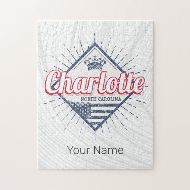 Quebra-cabeça Charlotte City North Carolina Estados Unidos EUA (Vertical)