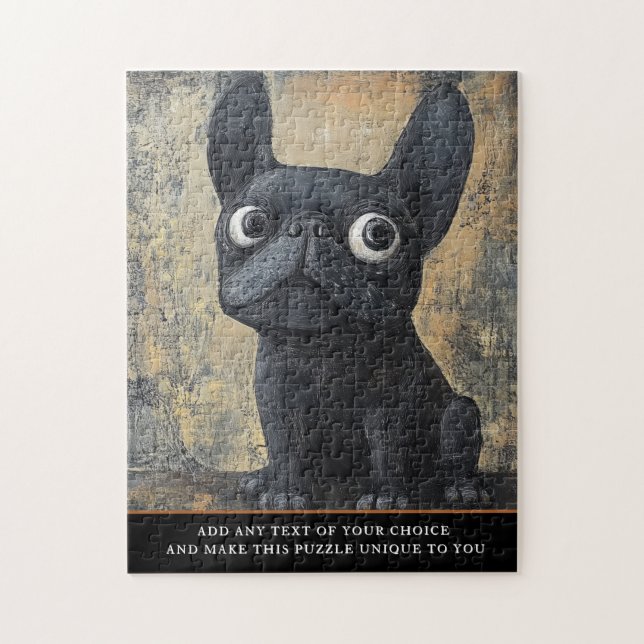 Quebra-cabeça Charming rustic frenchie Dog Illustrated art (Vertical)
