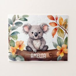 Quebra-cabeça Charuto de Aquarela Koala Personalizado