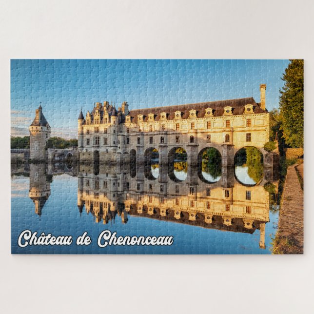 Quebra-cabeça Chateau de Chenonceau, France (Horizontal)