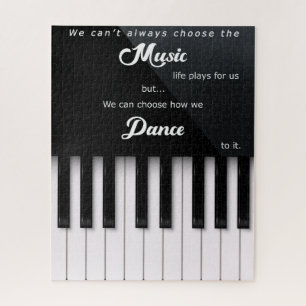 Quebra-cabeça Chave Piano com Citação de Música e Dança