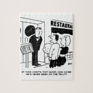 Quebra-cabeça Chef no Restaurante não está no Cartoon de Televis