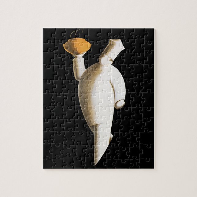 Quebra-cabeça Chef Restaurante Art Deco, Vintage Business (Vertical)