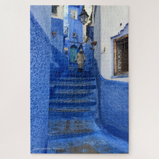 Quebra-cabeça Chefchaouen - a cidade azul de Marrocos (Vertical)