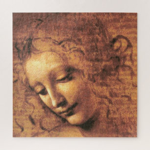 Quebra-cabeça Chefe de uma Mulher La Scapigliata Leonardo Da Vin