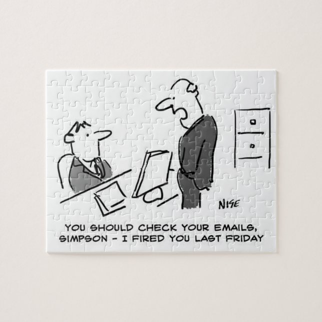 Quebra-cabeça Chefe Inclina o Trabalhador por Email (Horizontal)