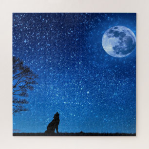 Quebra-cabeça Cheio Wolf Moon -