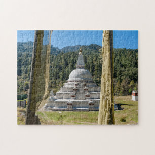Quebra-cabeça Chendebji Chorten no Butão, Himalaia, Ásia