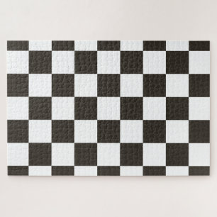 Quebra-cabeça Chequered Flag (Black and White) (Checker Pattern)