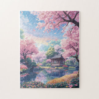 Quebra-cabeça Cherry Blossom Japanese Garden Puzzle – Sakura Lan
