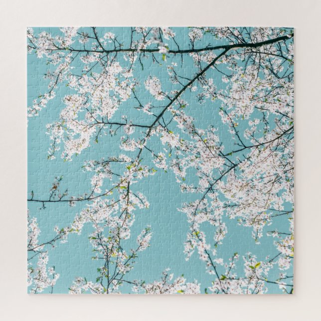 Quebra-cabeça Cherry Blossoms: Tendência Floral Turquesa (Vertical)