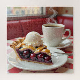 Quebra-cabeça Cherry Pie, Vanilla Sorvete e café