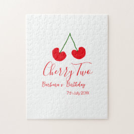 Quebra-cabeça Cherry two 2nd birthday red cherry kids simple