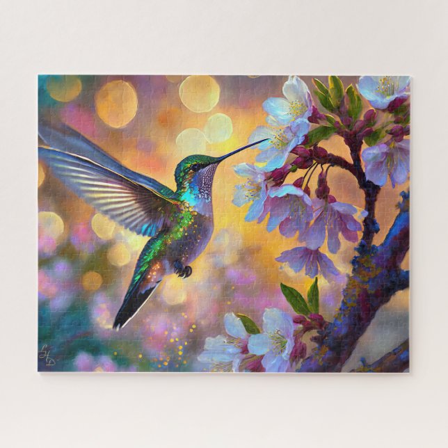 Quebra-cabeça Chersom Fantasy Sunrise Hummingbird (Horizontal)