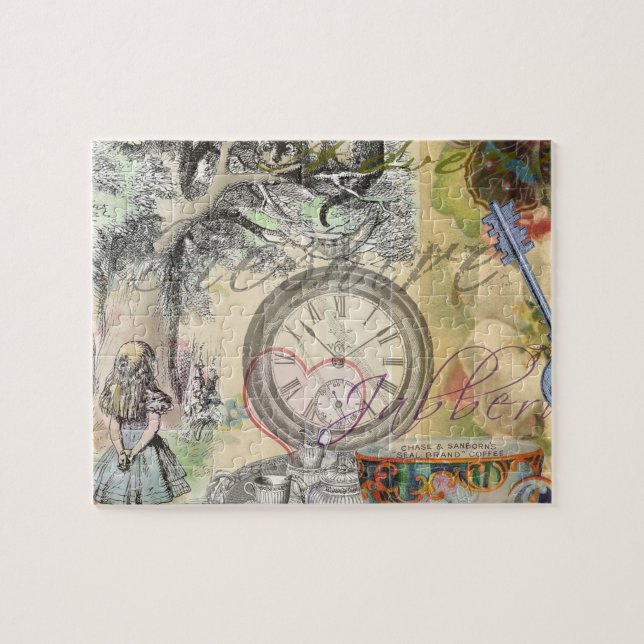 Quebra-cabeça Cheshire Cat Alice Wonderland Classic (Horizontal)