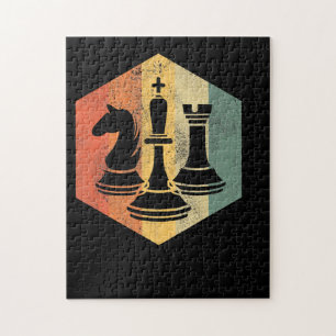 Quebra-cabeça Chess Lover  Presente Colorido do Rei Rook Chess