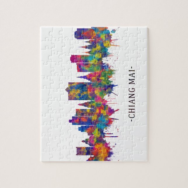 Quebra-cabeça Chiang Mai Thailand Skyline (Vertical)