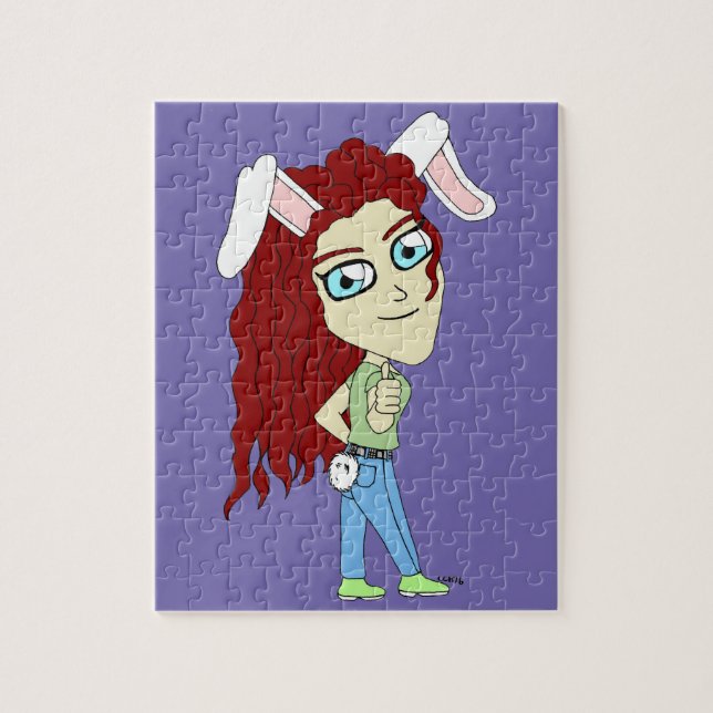 Quebra-cabeça Chibi Bunnygirl dando um polegar para cima (Vertical)