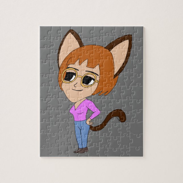 Quebra-cabeça chibi catgirl  (Vertical)