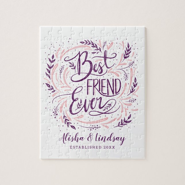 Quebra-cabeça Chic Hand - Letra Melhor Amigo Já Personalizado (Vertical)