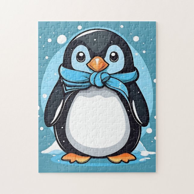 Quebra-cabeça Chic Penguin Icy Blue (Vertical)