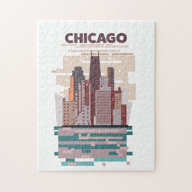 Quebra-cabeça Chicago (Vertical)