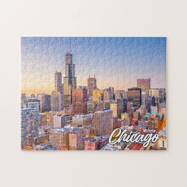 Quebra-cabeça Chicago, Illinois, Estados Unidos (Horizontal)