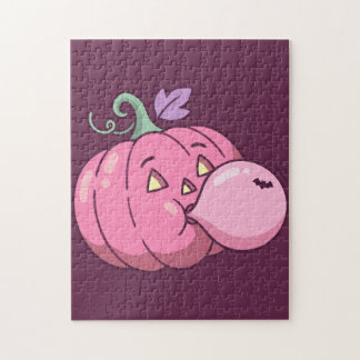 Quebra-cabeça Chiclete de Bolha Abóbora Rosa Fofa Pastel Hallowe