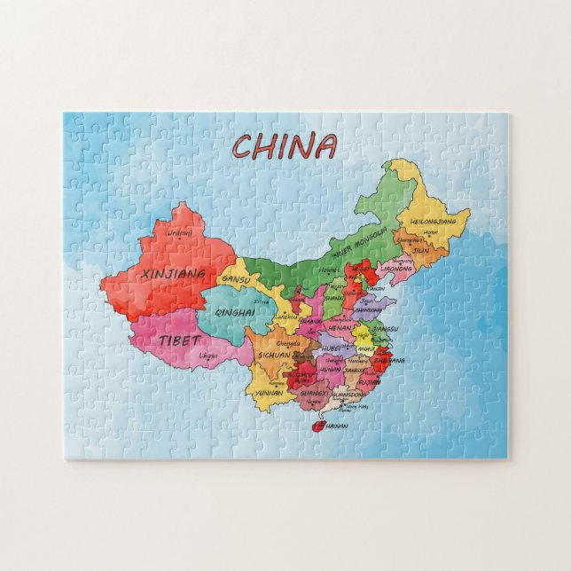 Quebra-cabeça China Map trabalho de arte (Horizontal)