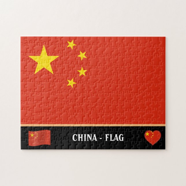 Quebra-cabeça Chinese Flag & Chinese country / China (Horizontal)