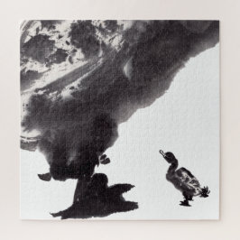 Quebra-cabeça Chinesische Tuschekunst mit Entenmotiv