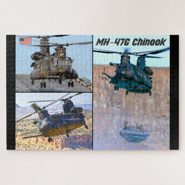 Quebra-cabeça CHINOOK MH-47G (20x30 POLEGADAS) (Horizontal)
